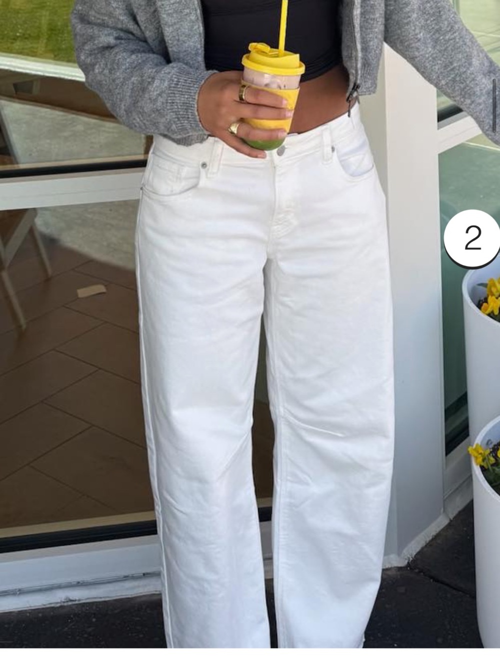 White low-rise Jeans for Women